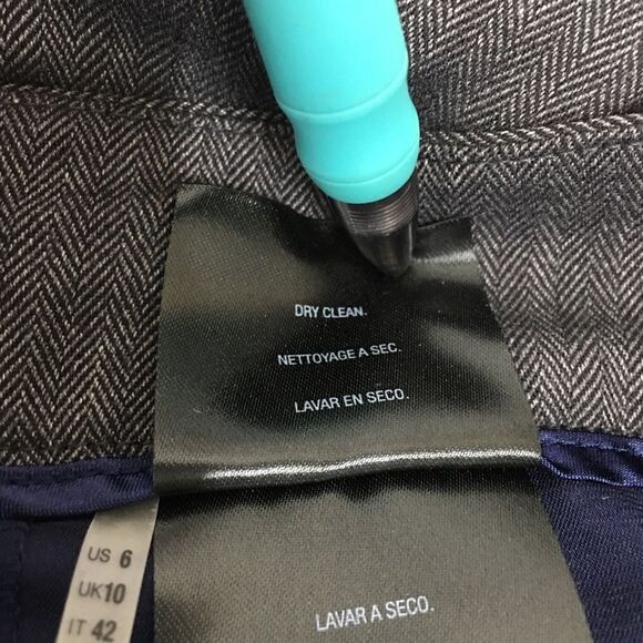 Tahari Terry Straight Charcoal‎ Gray Pant Size 6 - Picture 9 of 10